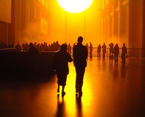 Olafur Eliasson The Weather Project, 2003. Installation in Turbine Hall, Tate Modern, London.
